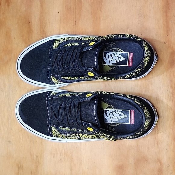 Vans SpongeBob Gigliotti Skate Shoe | Size: 6.5 Mens | Black & Yellow - Picture 5 of 8
